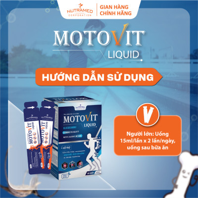 Gói uống Motovit Liquid hỗ trợ các vấn đề về đau khớp, viêm khớp, thoái hóa khớp (20 gói) - Nutramed