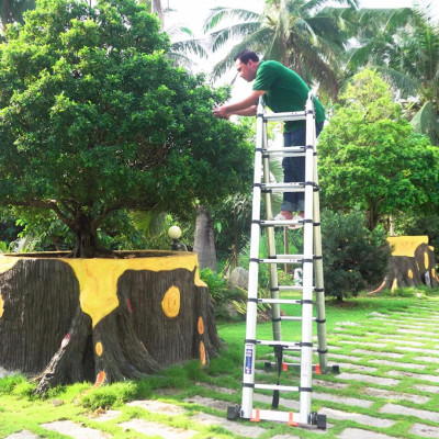 Thang nhôm rút đôi chữ a Nhật Bản HAKAWA HK256 (5,6M) - Phân phối chính hãng - Nhỏ gọn tiện lợi 