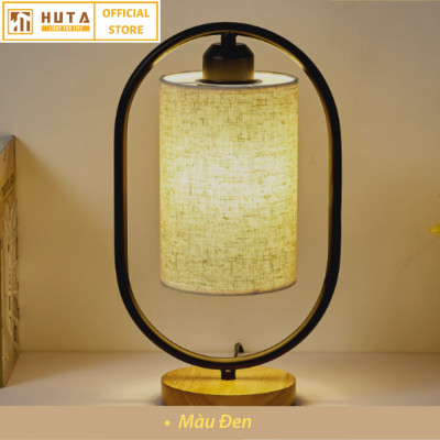 Đèn Ngủ Gỗ HUTA Light For Life G6 Chao Tròn Vingtage Kiểu Dáng Mới Lạ, Decor Trang Trí Phòng Ngủ,Tăng giảm Độ Sáng, Bóng Led Sáng Vàng Tiết Kiệm Điện