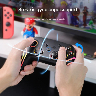 Gamepad tay game Không dây Bluetooth SZ93 led RGB Đa kết nối cho máy tính, laptop, smartphone hàng nhập khẩu