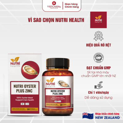 Viên Uống Tinh Chất Hàu New Zealand NUTRI OYSTER PLUS ZINC 30 Viên