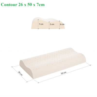 Gối Cao Su Liên Á Contour , Chống Ngáy - Cao Su Thiên Nhiên 100%