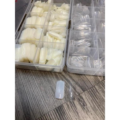 Móng Úp Chân Dài Form Thẳng 500 Móng Hộp 10 Ngăn Size Có Số, Chất Dẻo Linh Hoạt, Đủ Size Dễ Sử Dụng Cho Móng Thẳng Tự Nhiên Cho Cả Tay Và Chân