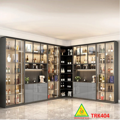 Tủ rượu cánh kính, tủ trưng bày rượu TRK404 - Nội thất lắp ráp Viễn Đông ADV