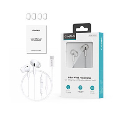 Tai nghe Choetech OC-A011  dây nhét tai Type C có đệm cao su (hàng chính hãng)