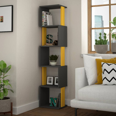 Giá sách bằng gỗ công nghiệp cho phòng khách SMLIFE Brimley