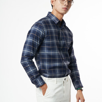 Áo Sơ Mi Nam Caro Tay Dài Cotton Ninomaxx Thương Hiệu N&M 2110032