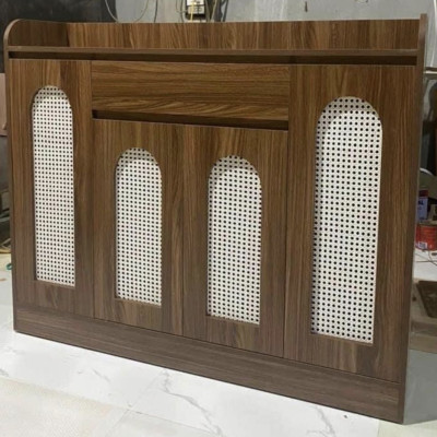 Tủ giày phối mây 4 cánh 1m2 Tundo cửa vòm hiện đại 