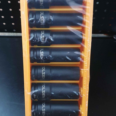 BÔ ĐẦU TUÝP DÀI ĐEN 1/2 (CÔNG NGHIỆP) 10 MÓN TOLSEN 18296 - HÀNG CHÍNH HÃNG