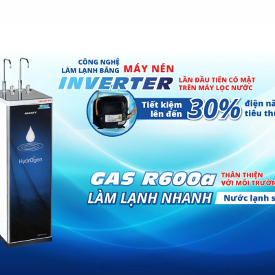 Máy lọc nước Sanaky inverter Slim VH-3210VD3 - 2 vòi – 3 chế độ nước Nóng – Lạnh – Nguội tiện lợi Kiểu dáng Slim nhỏ gọn - Hàng chính hãng
