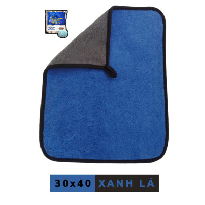 Khăn Lau Ô Tô Đa Năng Chuyên Dụng Microfiber 30x40 CM Bông Dày Siêu Thấm Không Bụi Vải