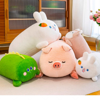 Thú nhồi bông ôm ngủ hình thỏ, khủng long, cáo hồng đáng yêu - Size từ 50cm đến 90cm - Quà tặng gấu bông thỏ lông mịn cho bé.