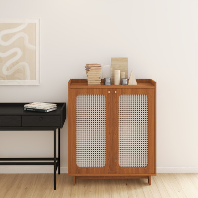 [Happy Home Furniture] MEYDAN, Tủ giày cánh mây, 85cm x 34cm x 100cm ( DxRxC), TCM_056