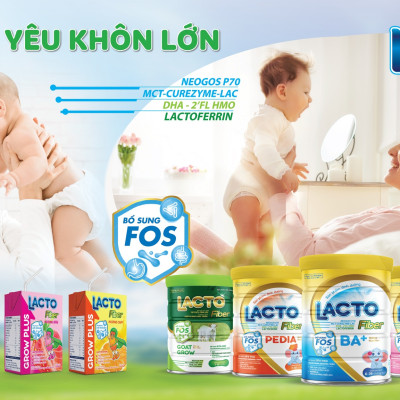 Sữa Tăng cân Lacto Fiber Gain 900g ( Trên 2 tuổi)- Hấp Thụ, Tăng Cân