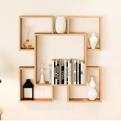Giá sách đẹp treo tường gỗ MDF SMLIFE Wacomba