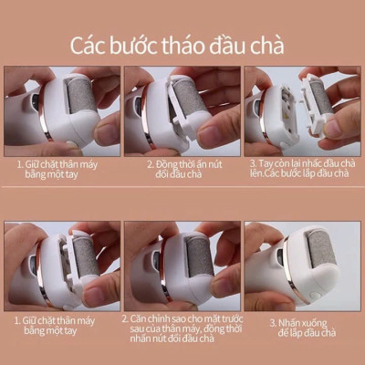 Máy Chà Gót Chân, Mài Gót Chân, Tẩy Da Chết Cao Cấp - Có Tích Điện, Tặng Kèm 3 Đầu Mài Thạch Anh 2 Chế Độ Mịn Da Quà Tặng Phụ Kiện 10 Món Cho Tiệm Nail Cá Nhân Nam Nữ Tại Nhà Văn Phòng - Giao Màu Ngẫu Nhiên