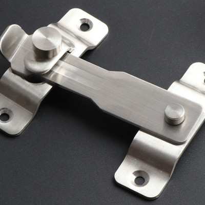 Chốt Khóa Cài Cửa KUNBE Bằng Thép Không Gỉ, Then Cửa Có Chốt Cố Định Thanh Gạt Loại To An Toàn, Chắc Chắn