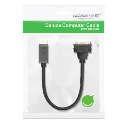 Ugreen UG2040520405TK 15CM màu Đen Cáp chuyển đổi DP sang DVI 24 + 5 Hỗ trợ độ phân giải FULL HD - HÀNG CHÍNH HÃNG