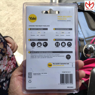 Khóa Yale Y120/70/141/1 Rộng 70mm 3 Chìa Răng Cưa - MSOFT