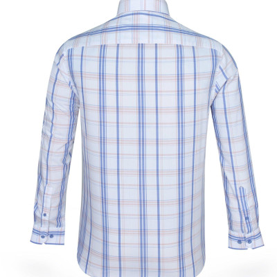 Áo sơ mi nam KHATOCO dài tay kẻ caro A1MD468T1-CNCR257-2412-D