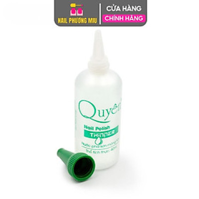 Nước Pha Sơn Móng Tay QUYÊN Cao Cấp 40ml Chai Nắp Nhọn Xanh Pha Loãng Sơn Gel Sơn Thạch Ombre Đều Màu Nhanh Chóng Nữ Women