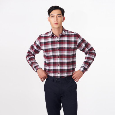 Áo sơ mi dạ dài tay nam May 10 dáng Regularfit mã 010122406 9