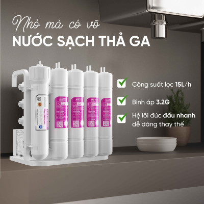 Máy lọc nước không tủ - Hàng chính hãng Mutosi MP-1101 hệ thống lọc 11 lõi