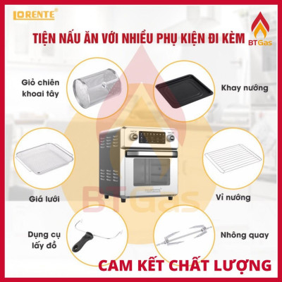 Nồi chiên không dầu điện tử dung tích lớn 16L Lorente LT-1600 - Hàng chính hãng