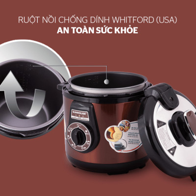 Nồi Áp Suất Điện Đa Năng Sunhouse SHD1562 (6L) - Hàng chính hãng