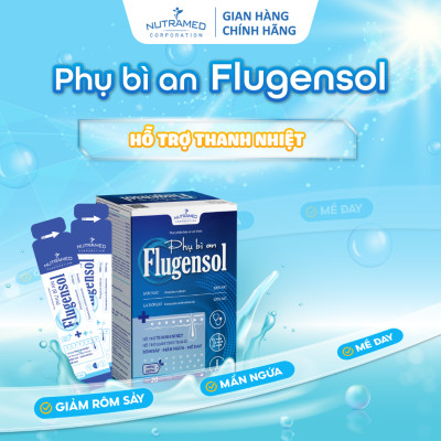 Phụ Bì An Flugensol hỗ trợ cải thiện viêm da cơ địa, mề đay, mẩn ngứa, eczema (20 gói) - Nutramed
