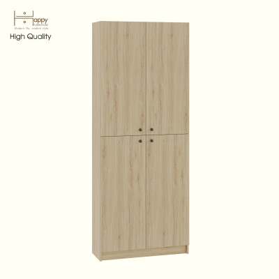HAPPY FURNITURE , Kệ sách 6 tầng 4 cửa mở - CATY, KSA_078 , 80cm x 30cm x 202cm DxRxC