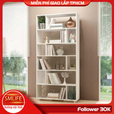 Giá sách hiện đại bằng gỗ công nghiệp SMLIFE Burando