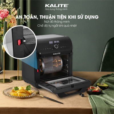 Nồi chiên không dầu Kalite KL 1200, công suất 1800W, dung tích 12L, bảng điều khiển cảm ứng và cơ, hàng chính hãng