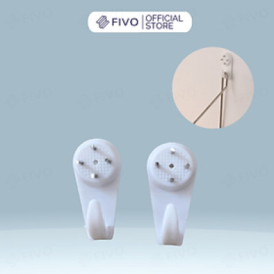 Móc Treo Inox Và Đinh 4 Chân PK05 Dùng Cho Kệ Gỗ Treo Tường, Bền Bỉ Và Chắc Chắn