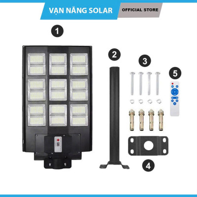 Đèn đường liền thể năng lượng mặt trời 450W