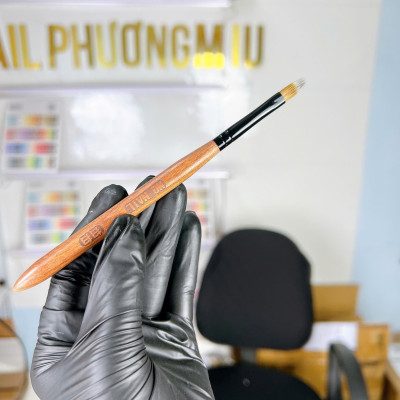 Cọ Ombre Cán Gỗ Cao Cấp NQ NAIL Lông Thưa Mềm Mại Làm Nail Dễ Tán Màu Siêu Đẹp, Dặm Sơn Gel, Loang Gel Màu Dễ Dàng Nữ Women