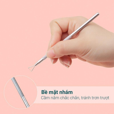 Cây Cạo Gel Móng Inox Không Gỉ 11.5cm, Xám Bạc, Dễ Cầm Nắm, Tiện Dụng, Làm Nail Chuyên Nghiệp Nail Phương Miu