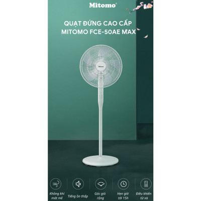 Quạt lửng Mitomo FCE - 50AE MAX, có điều khiễn từ xa, hẹn giờ, đông cơ bạc đạn hoạt động siêu êm -hàng chính hãng