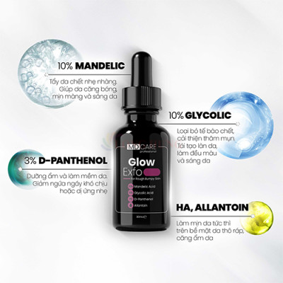 Tẩy tế bào chết MD CARE Glow Exfo (10ml/30ml) - Hàng chính hãng