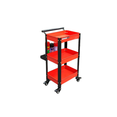 Xe đẩy dụng cụ mini 3 tầng có khay phụ thép sơn tĩnh điện