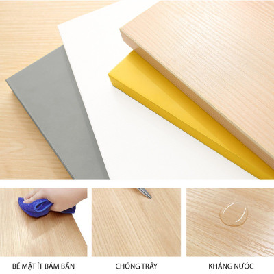 Bàn Gỗ Đơn Giản Kèm Ngăn Kéo Màu Trắng Thương Hiệu SIB Decor BLV92