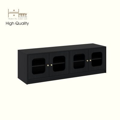HAPPY FURNITURE , Kệ TV 4 cửa kính - NOAH , KTV_109 , 160cm x 45cm x 50cm DxRxC
