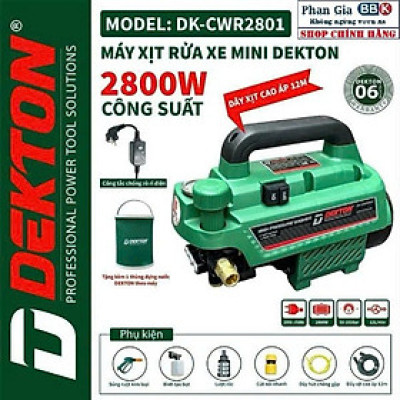 Máy Rửa Xe Dekton DK-CWR2801 - Công Suất 2800W - Có Chỉnh Áp