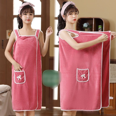 Áo khăn tắm nữ kiểu đầm - Khăn choàng tắm xỏ tay - trơn , mịn , thoáng mát phù hợp với mọi loại dáng , giao màu ngẫu nhiên