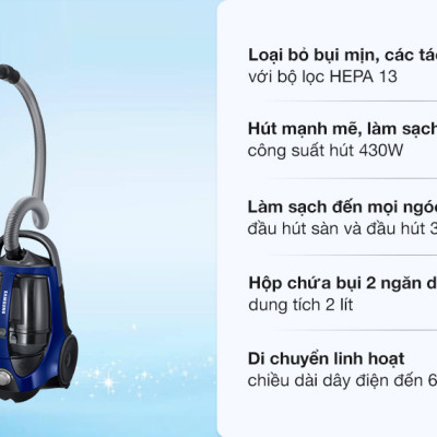 Máy Hút Bụi Samsung Không Dùng Túi Rambo VCC8836V36 (2200W)- Hàng Chính Hãng