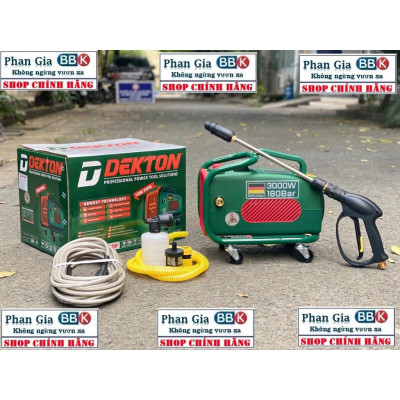 Máy Rửa Xe DEKTON Có Chỉnh Áp, Công Suất 3000W - DK-CWR3000F - Motor 100% Dây Đồng - Bảo Hành 12 Tháng
