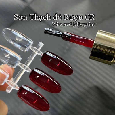 Sơn Thạch Đỏ Rượu Vang CR Số 10 Chai 15ml Cao Cấp Dirse Đỏ Vang Rực Rỡ Làm Nail Không Quá Đặc, Lên Màu Chuẩn Nữ