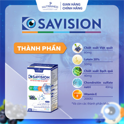 Viên uống Osavision hỗ trợ tăng cường thị lực giảm khô mắt, mỏi mắt, nhìn mờ (60 viên) - Nutramed