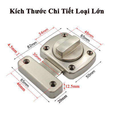 Khóa Chốt Núm Xoay KUNBE Hợp Kim Bền Bỉ An Toàn, Phù Hợp Nhiều Loại Cửa