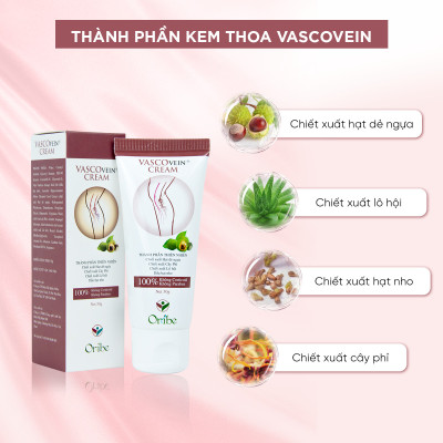 Kem Thoa Giảm Sưng Đau, Tê Phù, Chuột Rút Do Suy Giãn Tĩnh Mạch Vascovein Dân Khang - Tuýp 50g
